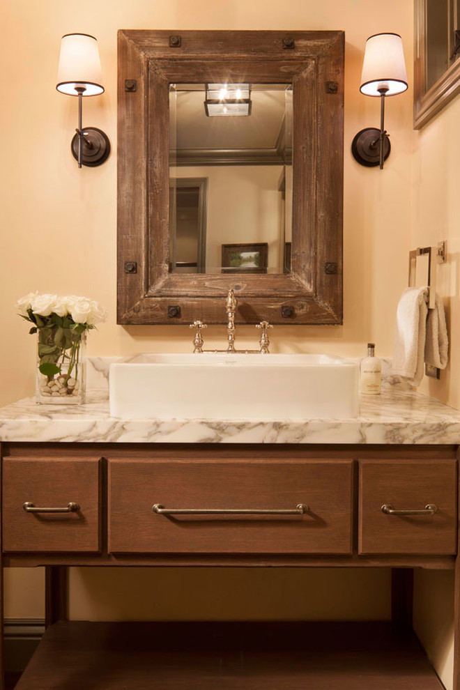 Rustic Mirror For Bathroom
 Glamorous Rustic Mirrors look Denver Traditional Bathroom
