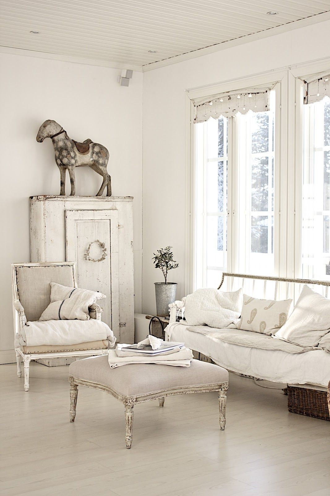 Rustic Shabby Chic Living Room
 Living Room Whitewashed chippy shabby chic french country