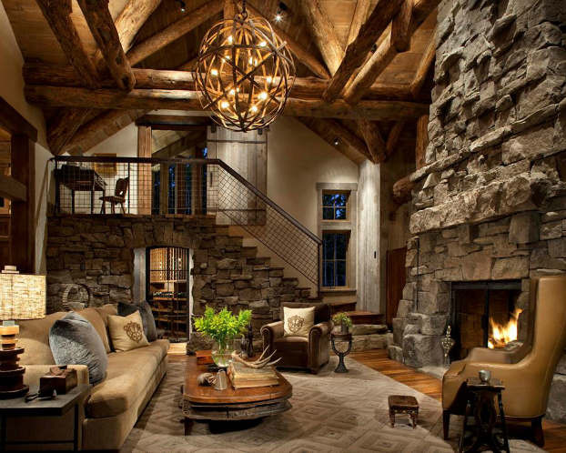 Rustic Style Living Room
 40 Awesome Rustic Living Room Decorating Ideas Decoholic