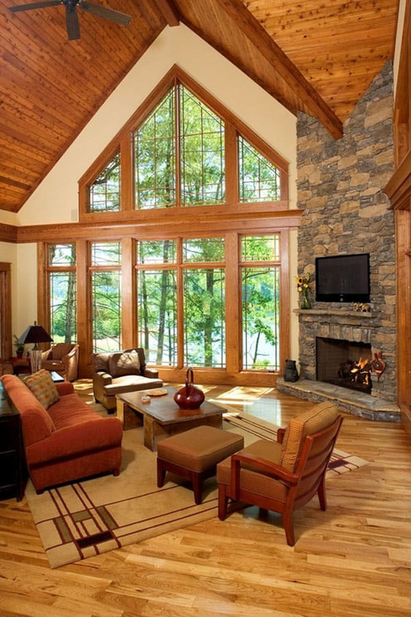 Rustic Themed Living Room
 47 Extremely cozy and rustic cabin style living rooms