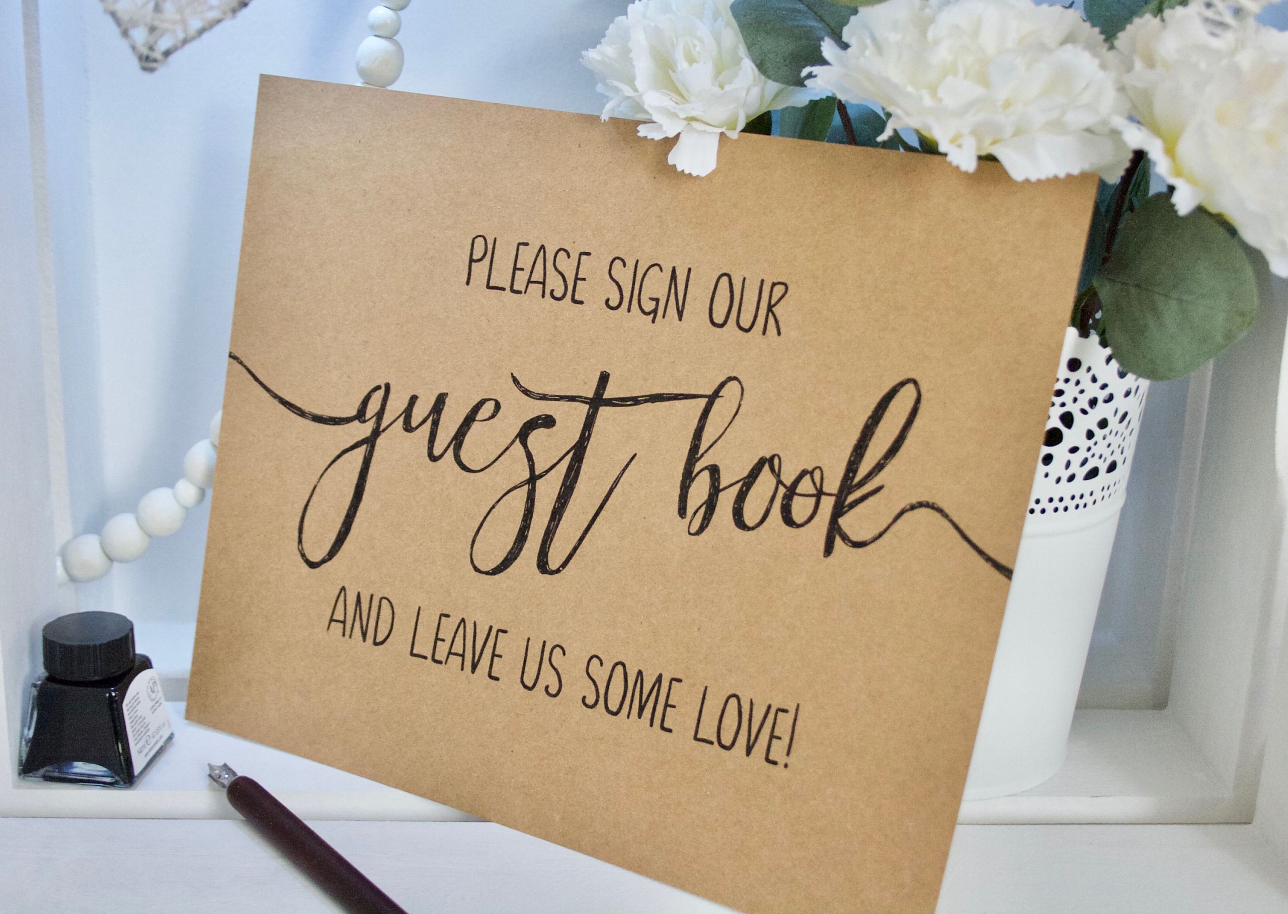 Rustic Wedding Guest Book Uk
 PRINTED Rustic Wedding Guest Book Sign Please Sign Our