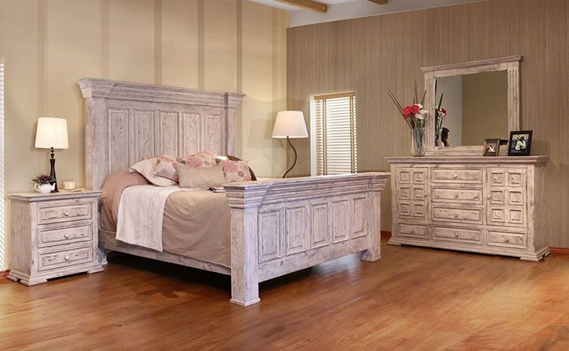 Rustic White Bedroom Set
 Display at Dallas Designer Furniture Page 3