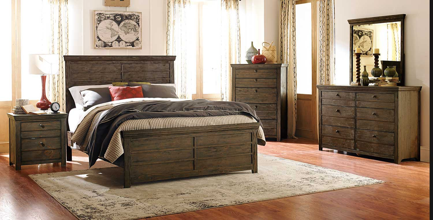 Rustic Wood Bedroom Furniture
 Homelegance Hardwin Bedroom Set Weathered Grey Rustic
