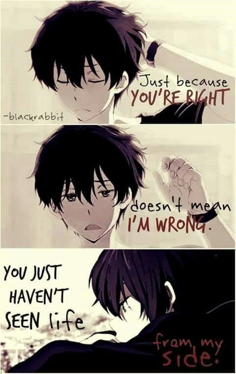 Sad Anime Quotes
 Everyone has their own point of view Anime