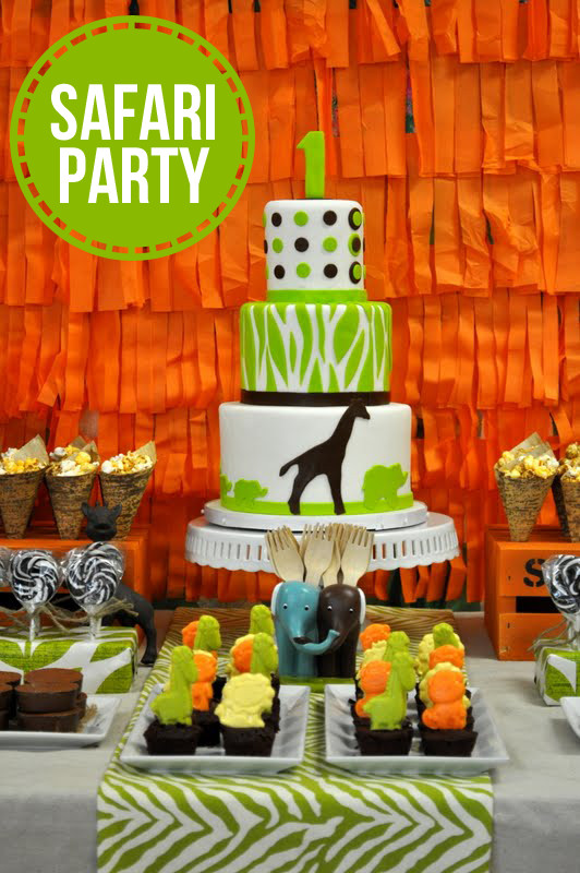 Safari Themed Birthday Party
 Bright & Colorful Safari Birthday Party