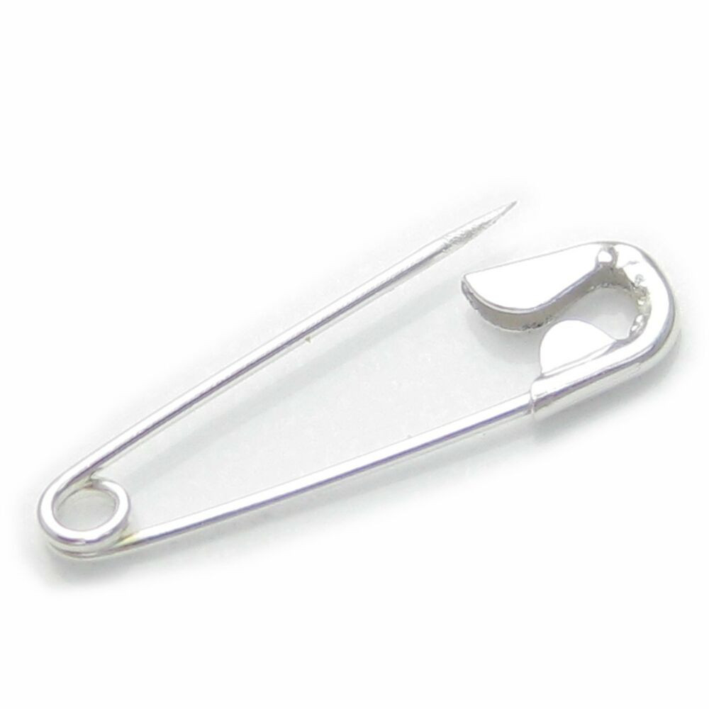 Safety Pins
 Safety Pin Small sterling silver 925 x 1 Opening