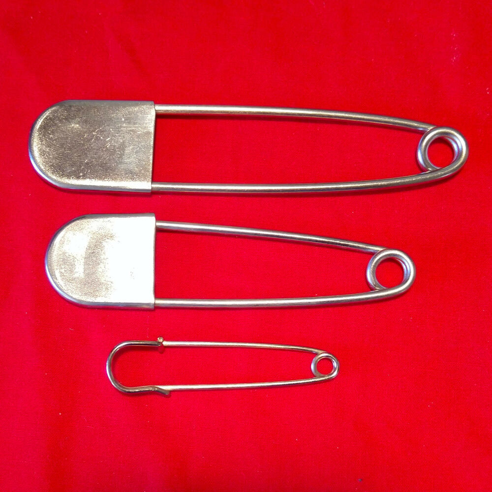 Safety Pins
 GIANT PUNK SAFETY PINS pick your size 2 5" 4" and 5