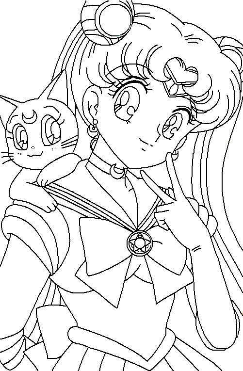 Sailor Moon Coloring Pages Printable
 Free sailor moon coloring pages for kids