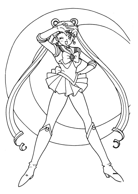 Sailor Moon Coloring Pages Printable
 Sailor Moon R coloring book 006