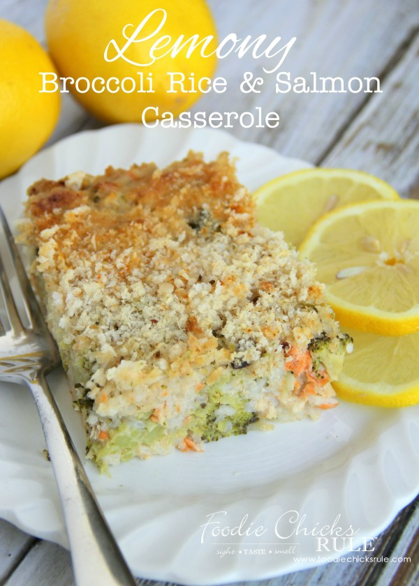 Salmon Casserole With Rice
 Lemony Broccoli Rice Casserole w Salmon one bowl one