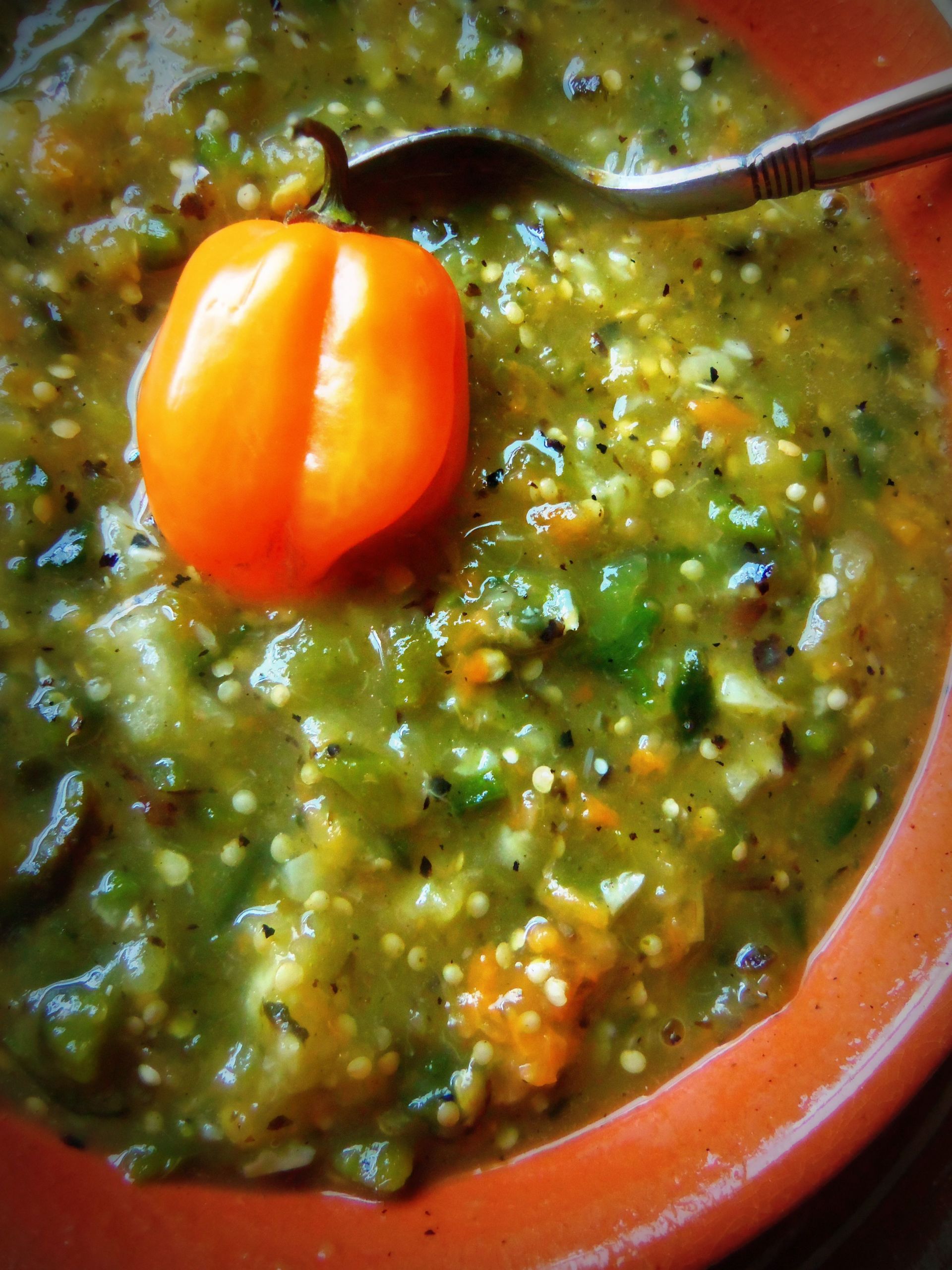 Salsa Mexicana Recipe
 Blackened Tomatillo Poblano Salsa With Habanero Pepper