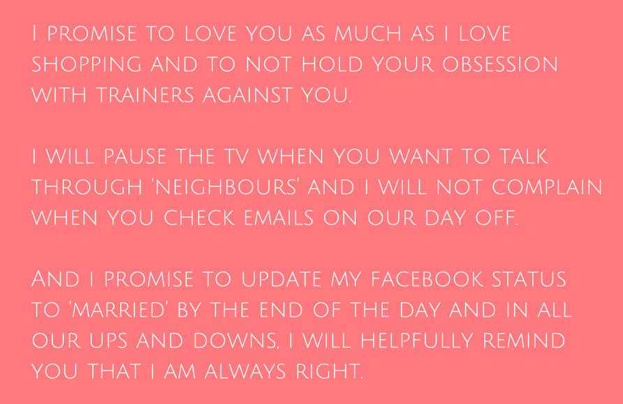 Sample Funny Wedding Vows
 Funny Wedding Vows Make Your Guests Happy cry