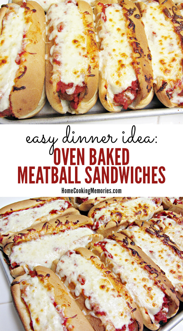 Sandwich Recipes For Dinner
 Easy Dinner Idea Oven Baked Meatball Sandwiches Recipe