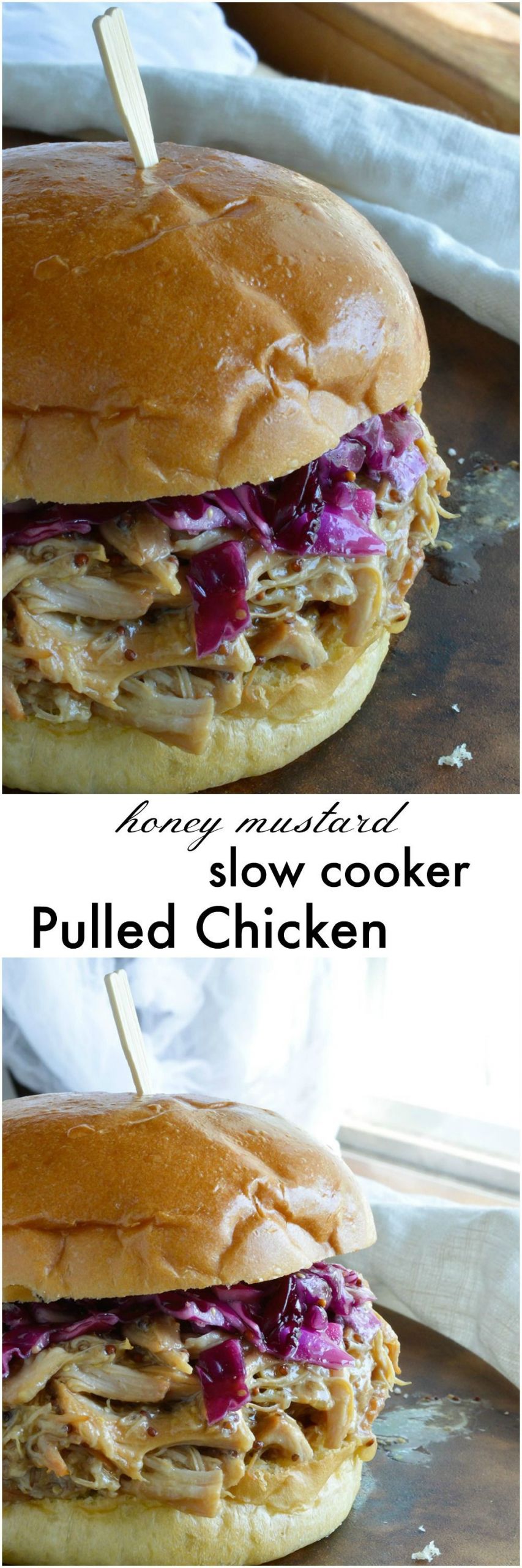Sandwich Recipes For Dinner
 Slow Cooker Honey Mustard Shredded Chicken Sandwich Recipe