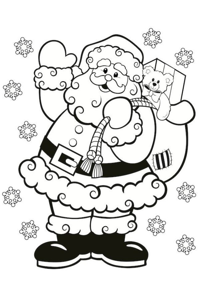 Santa Claus Coloring Pages Free Printables
 Santa Claus colouring in for kids this Christmas