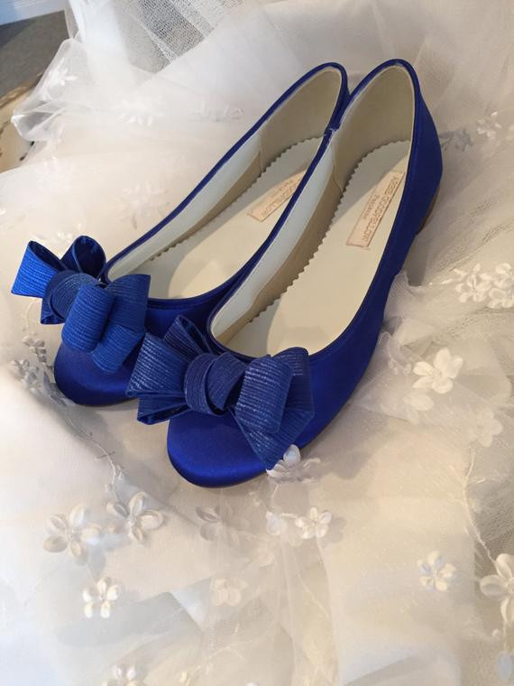 Sapphire Blue Wedding Shoes
 Sapphire Blue Flats Royal Blue Wedding Shoes Wedding Shoes