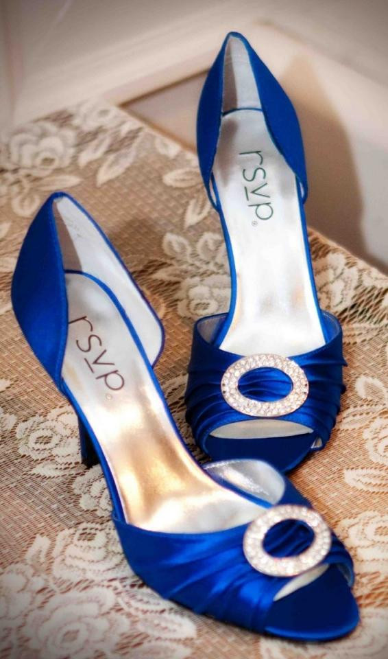 Sapphire Blue Wedding Shoes
 RSVP High Heels Sapphire Blue Wedding Shoes