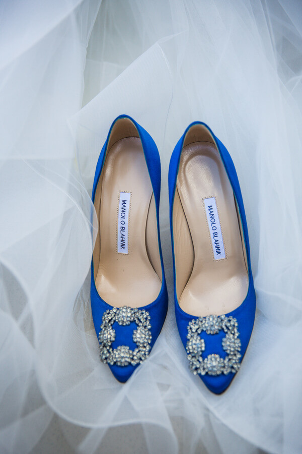 Sapphire Blue Wedding Shoes
 Sapphire Blue Wedding Inspiration KnotsVilla