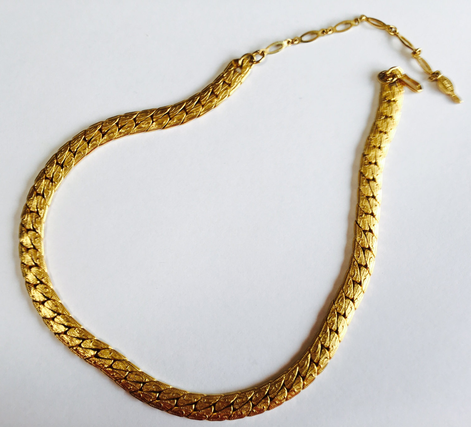 Sarah Cov Necklace
 Sarah Coventry Necklace Herringbone Gold by