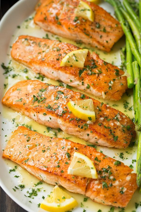 Sauces For Salmon Fillets
 Salmon Recipe with Garlic Lemon Butter Sauce Cooking Classy