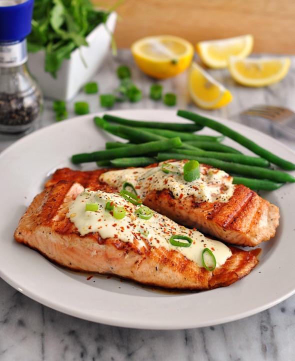 Sauces For Salmon Fillets
 Grilled Salmon Fillets with Wasabi & Lemon Cream Sauce