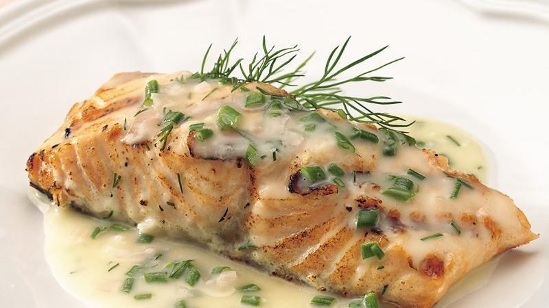 Sauces For Salmon Fillets
 Grilled Salmon with Lemon Herb Butter Sauce recipe from