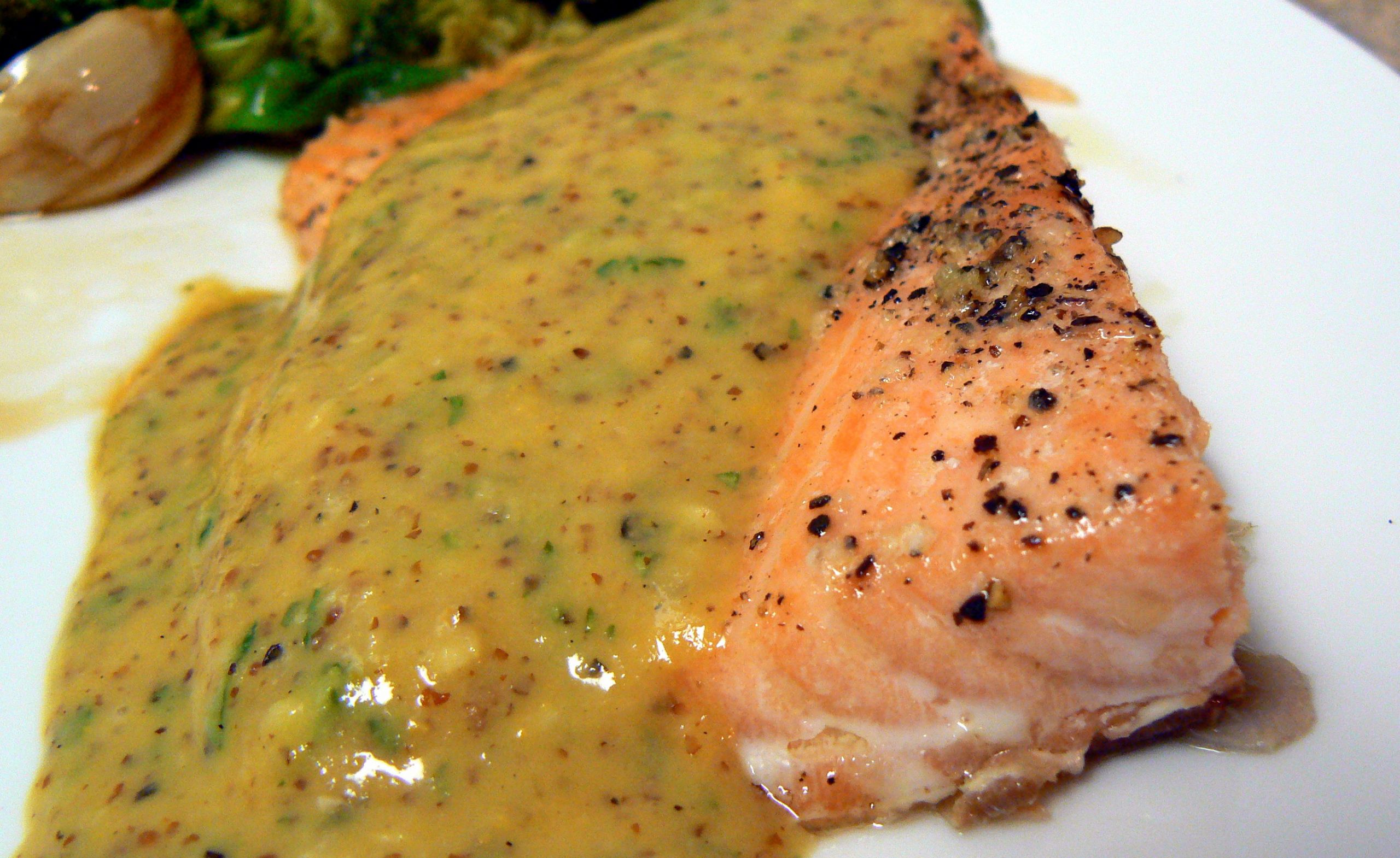 Sauces For Salmon Fillets
 Salmon Fillet with Honey Mustard Sauce
