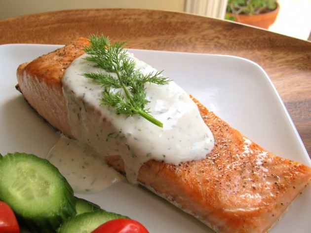 Sauces For Salmon Fillets
 Seared Salmon with Creamy Dill Sauce Tori Avey
