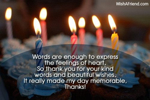 Saying Thank You For Birthday Wishes
 Thank You For Birthday Wishes Quotes QuotesGram