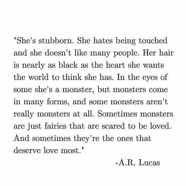 Scared Relationship Quotes
 Some monsters are just fairies that are scared to be loved