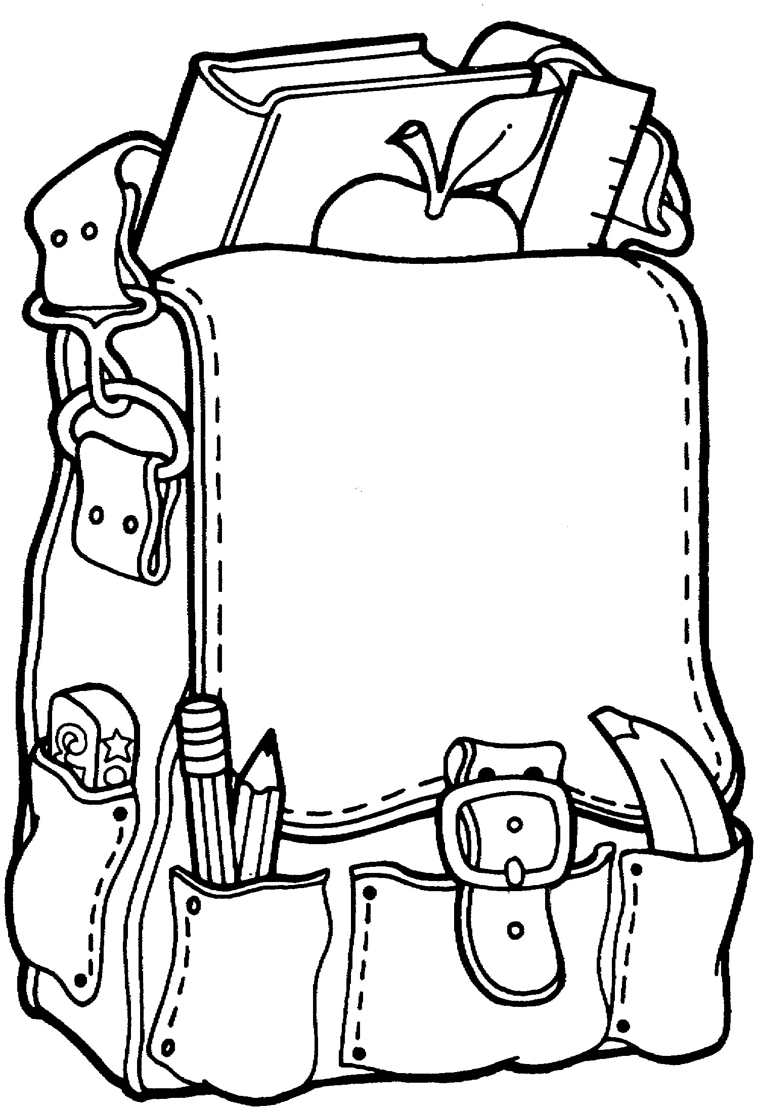 School Coloring Pages Printable
 Free Printable Coloring Page Back to School backpack