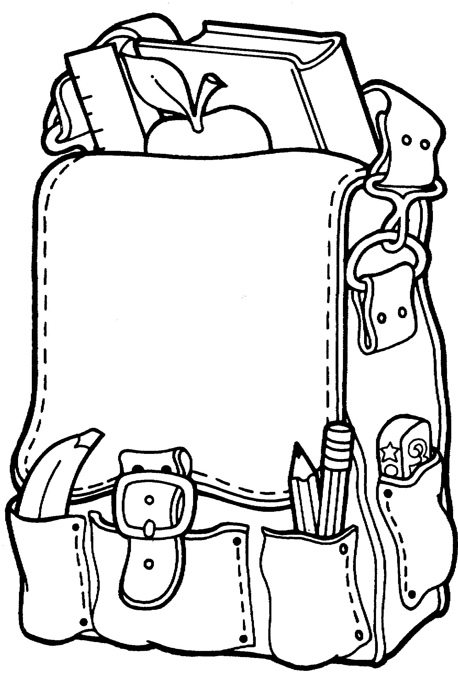 School Coloring Pages Printable
 free printable backpack coloring pages for preschoolers