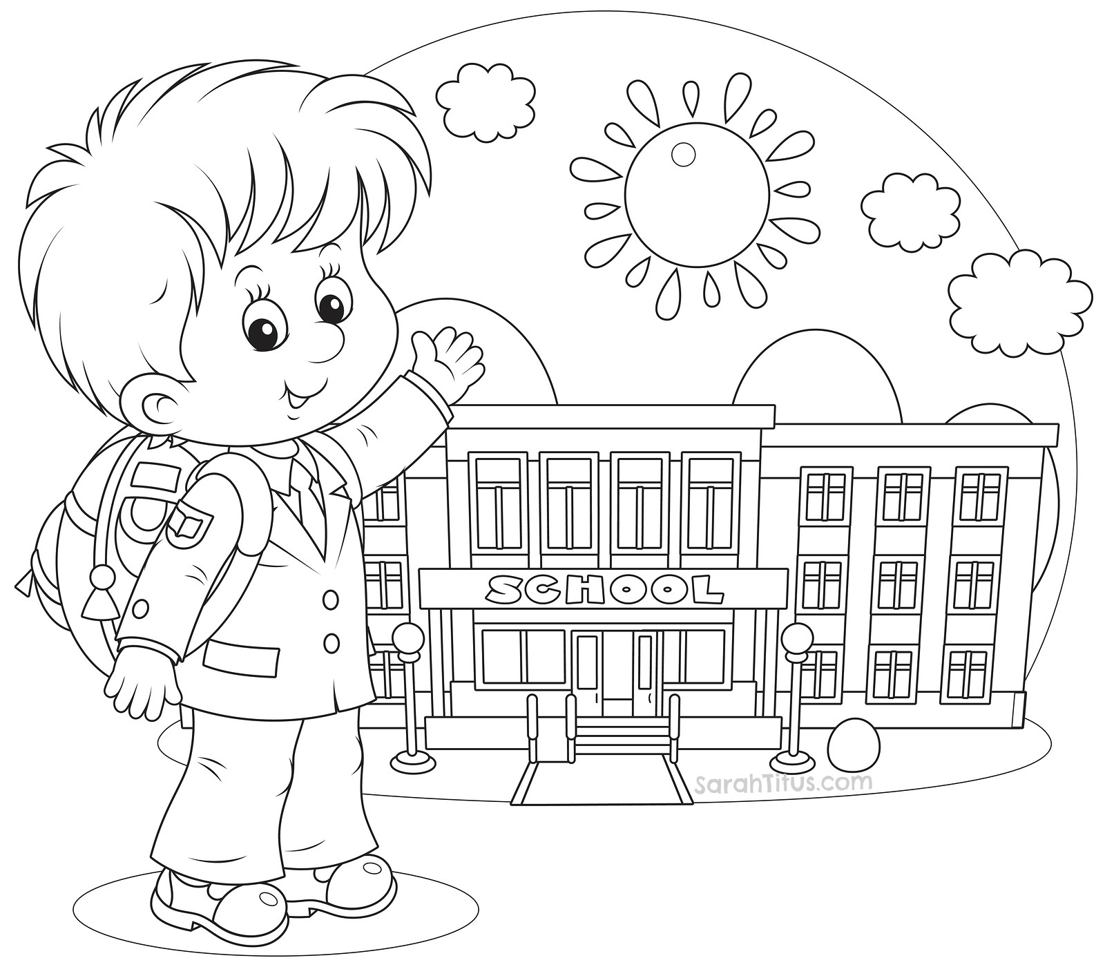 School Coloring Pages Printable
 Back to School Coloring Pages Sarah Titus