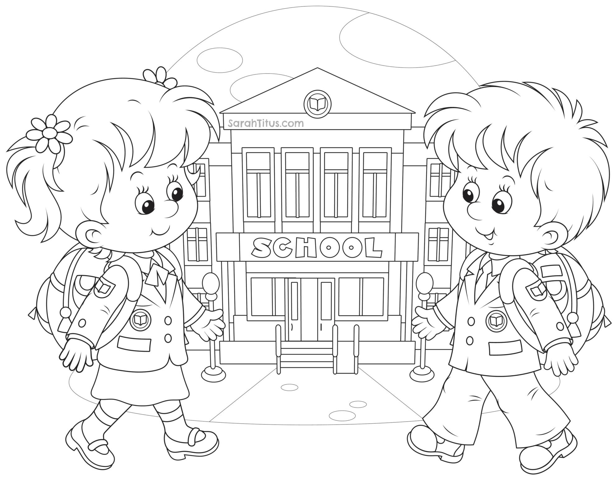 School Coloring Pages Printable
 Back to School Coloring Pages Sarah Titus
