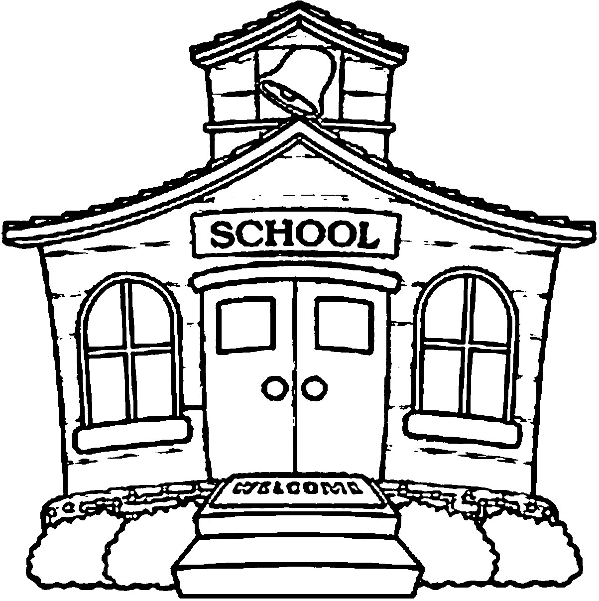 School Coloring Pages Printable
 Coloring Page A School Building Coloring Home
