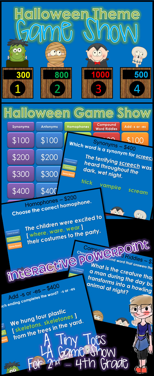School Halloween Party Ideas 4Th Grade
 Halloween theme Jeopardy Style Game Show 2nd 4th Gr