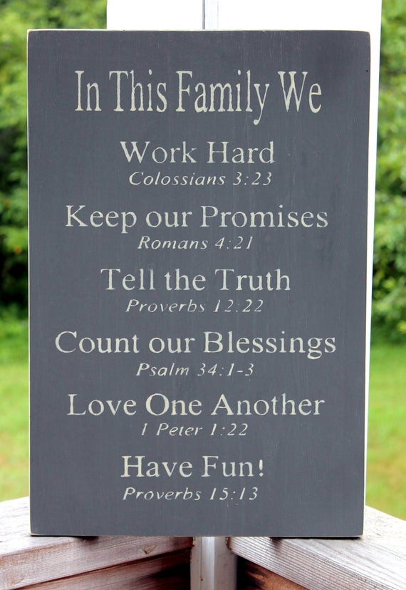 Scripture Quotes About Family
 Christian Rules Sign Family Rules Sign Religious Family