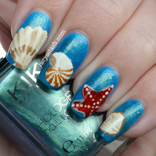 Seashell Nail Art
 Sea Shells nail art manicure with KIKO polishes Lucy s Stash