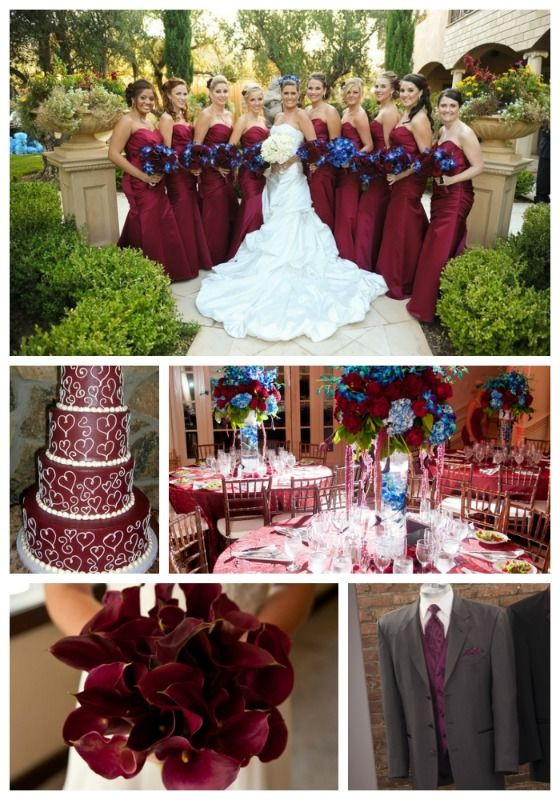 September Wedding Colors Themes
 Beautiful Maroon Wedding Inspiration for fall