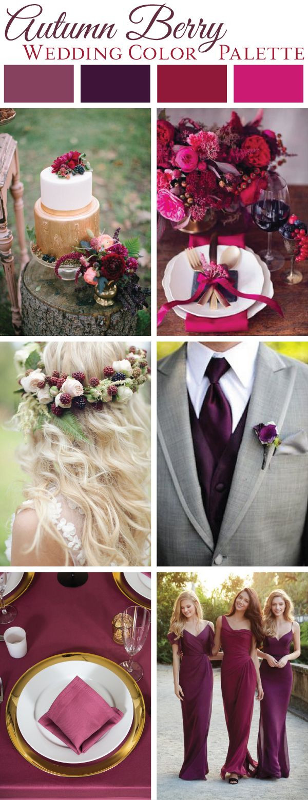 September Wedding Colors Themes
 Autumn Berry Wedding Color Palette