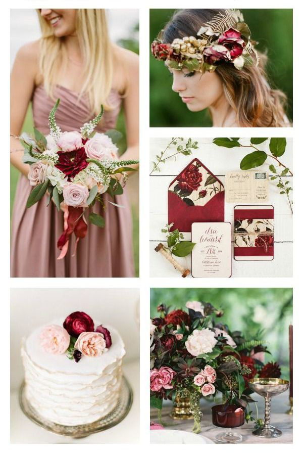 September Wedding Colors Themes
 Color Marsala e Dusty Rose per il matrimonio wedding