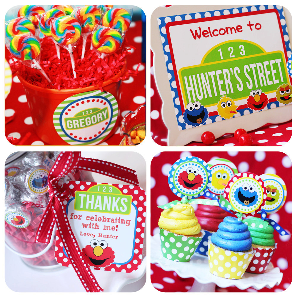 Sesame Street Birthday Decorations
 Party Hat Candy Buffet Sesame Street
