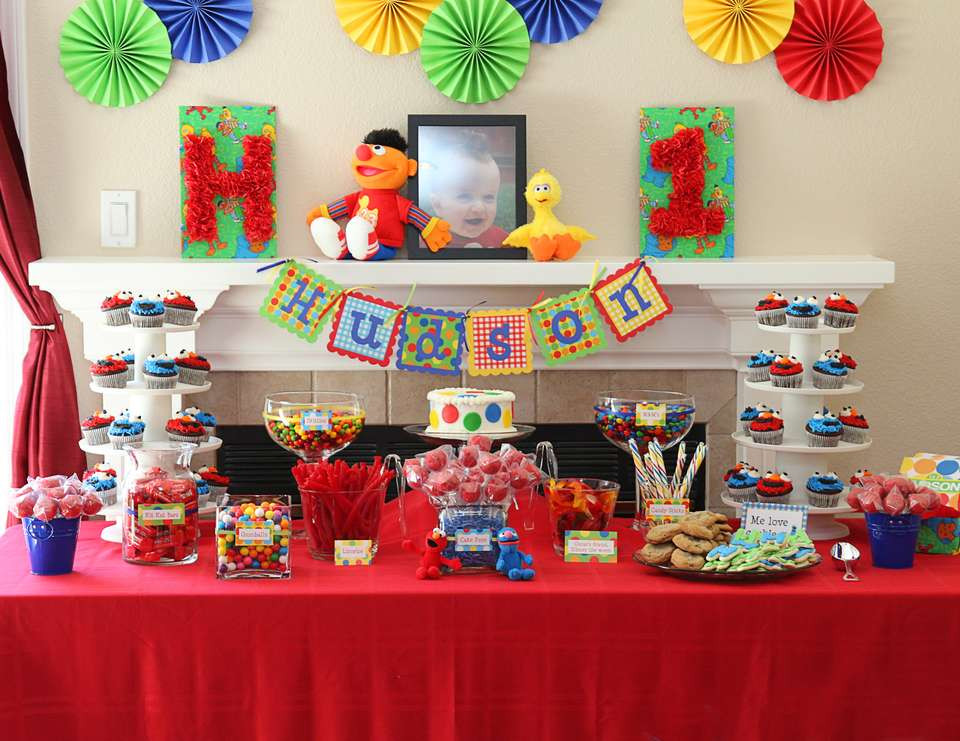 Sesame Street Birthday Decorations
 Sesame Street Birthday "Hudson s 1st Birthday"
