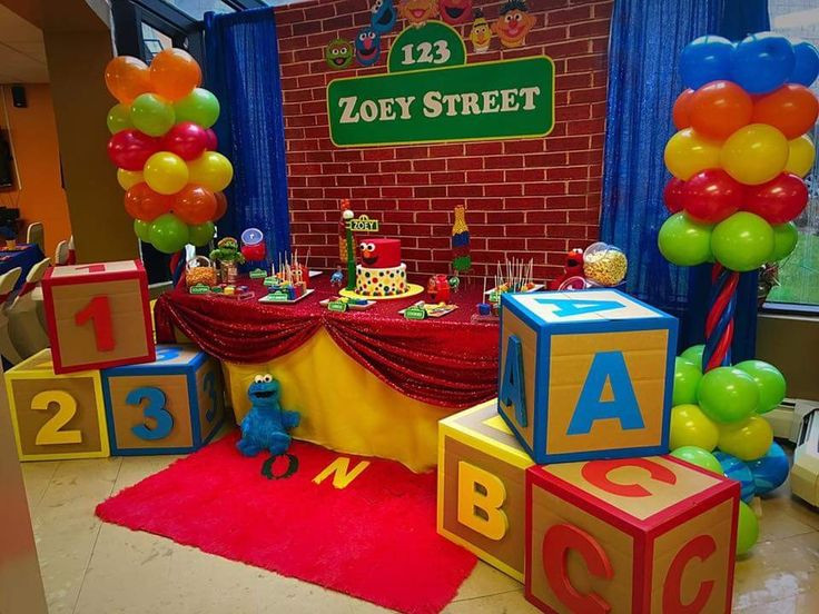 Sesame Street Birthday Party Decorations
 229 best Sesame Street Theme Party images on Pinterest