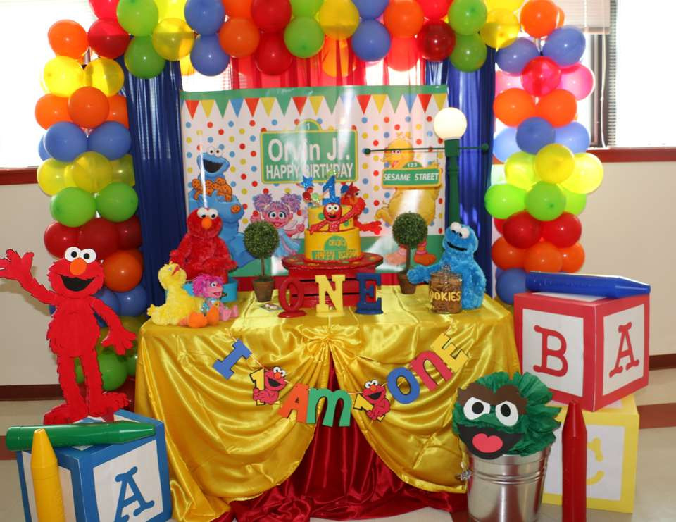 Sesame Street Birthday Party Decorations
 Birthday "Elmo Sesame Street 1st Birthday "