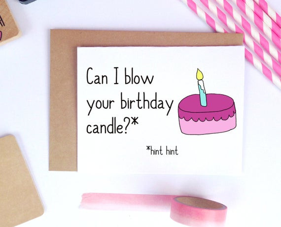 Sexy Birthday Wishes
 Funny Birthday Card Dirty Birthday Card y Boyfriend Card