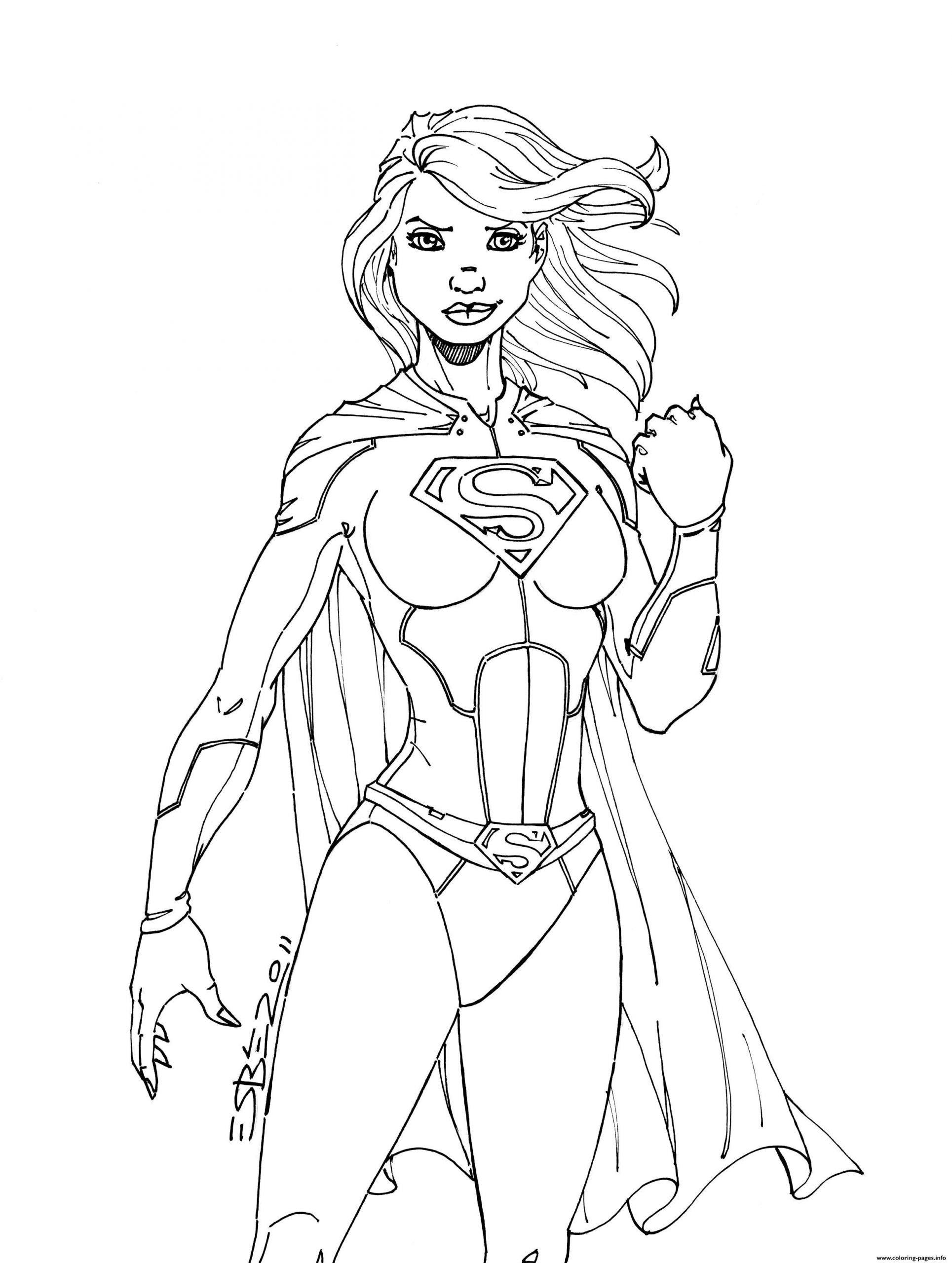 Sexy Girls Printable Coloring Pages
 Print superwoman power girl coloring pages