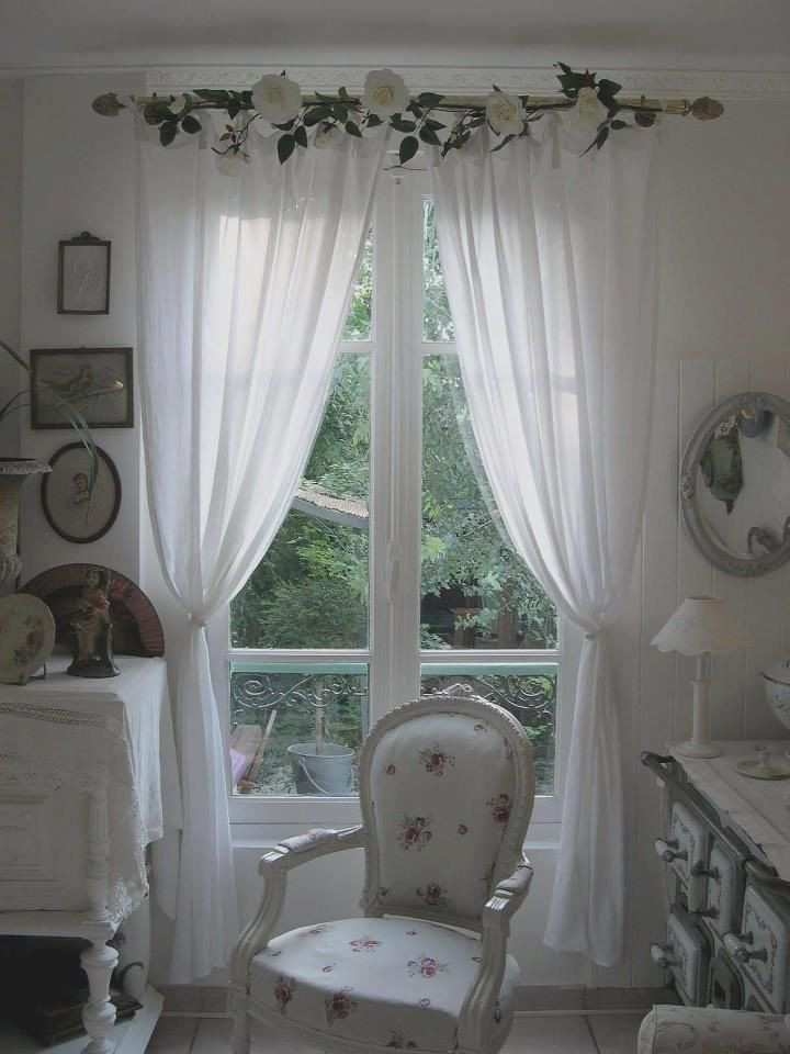 Shabby Chic Bedroom Curtains
 Para imitar Original la barra de la cortina