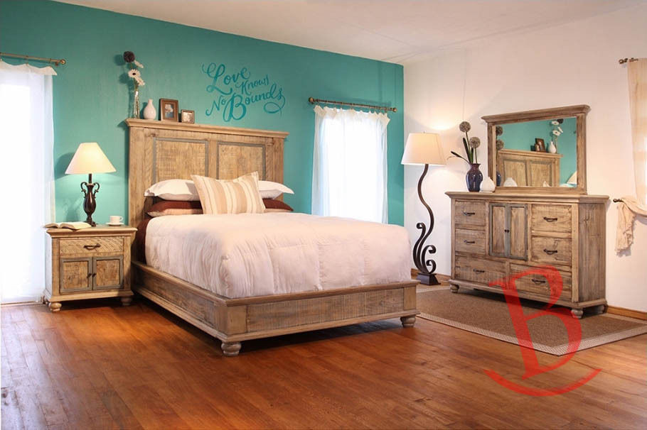 Shabby Chic Bedroom Furniture Sets
 Rustic Stephen King Bedroom Set Solid Wood Western Lodge