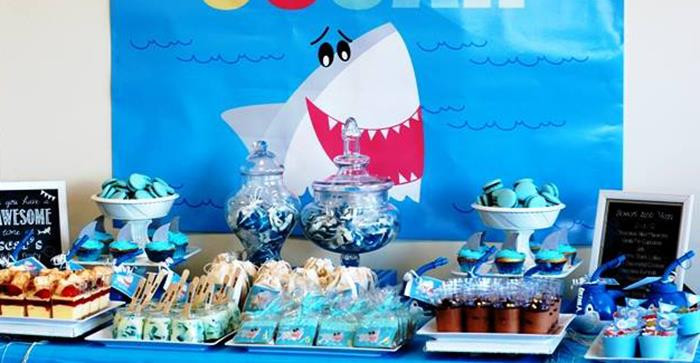 Shark Birthday Decorations
 Kara s Party Ideas Shark Themed Birthday Party Ideas